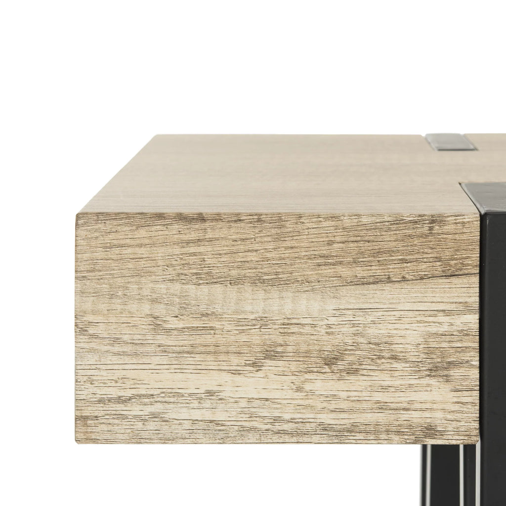 SAFAVIEH Alyssa Rectangular Mid-Century Wood Top Console Table, Brown - Exclusive Design