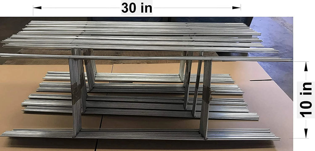 50 Metal Wire Stake 10 x 30 Inch x 9 Gauge Galvanized Wire Double H-Frame Sign Holder, Signs Stake 30'' Tall and 10'' Wide use with 4mm or 5mm Corrugated Signs, Ship Same Day (Pkg50Stake30)