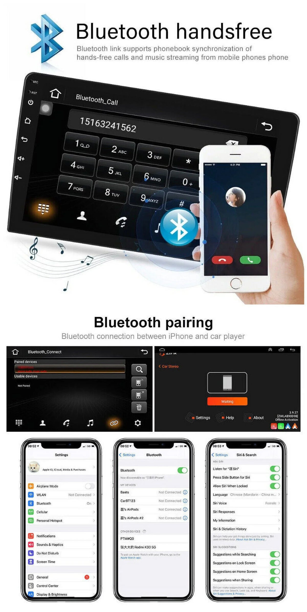9" 1280*720 IPS For Mazda 6 2004-2015 Android 12.0 2+32GB Car Radio Stereo Player GPS Navi WiFi CarPlay - Exclusive Design