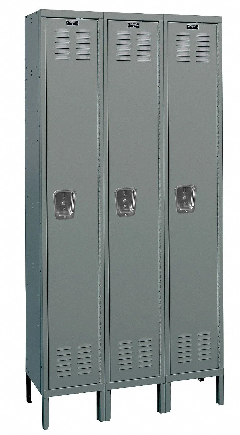 Hallowell Wardrobe Locker,Lvrd,3 Wide, 1 Tier,Gray U3888-1HG - Exclusive Design