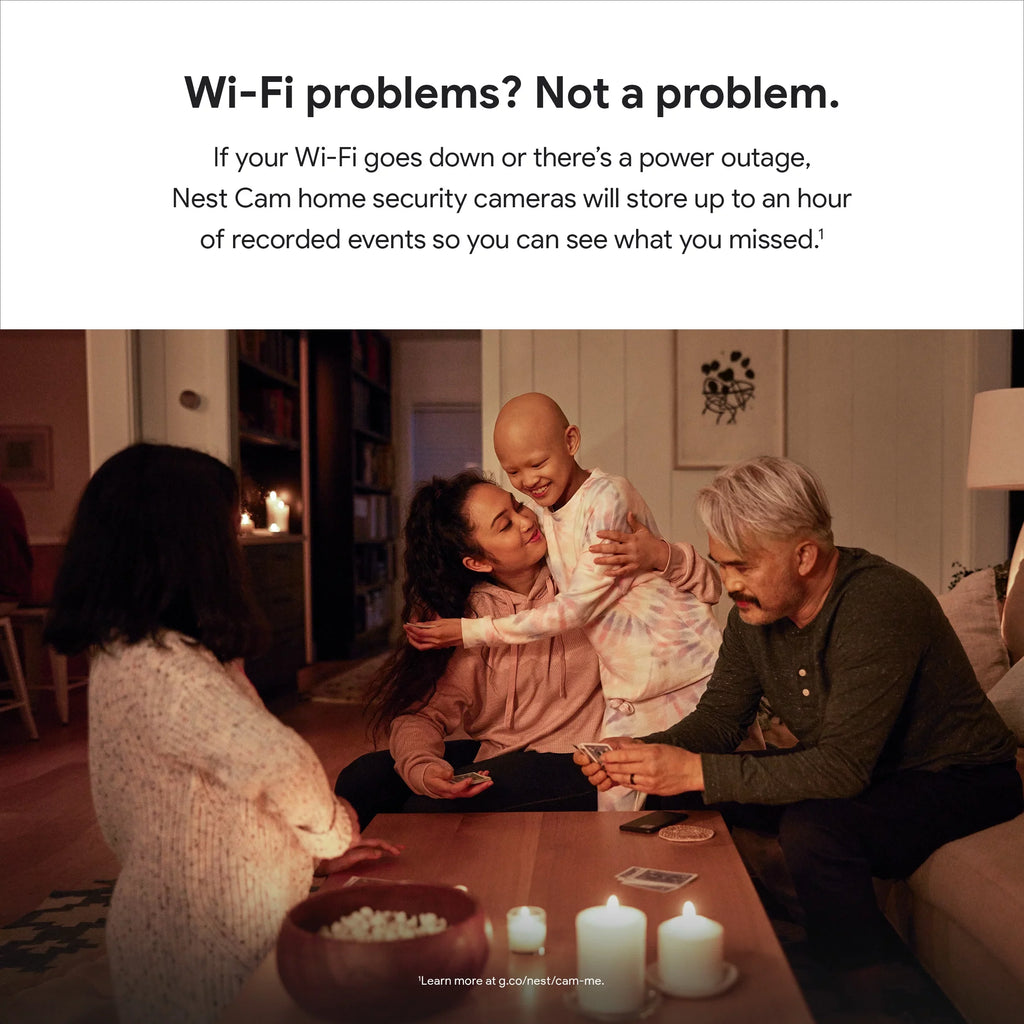 Stylish Nest Camera (outdoor or indoor, battery) 1pk White