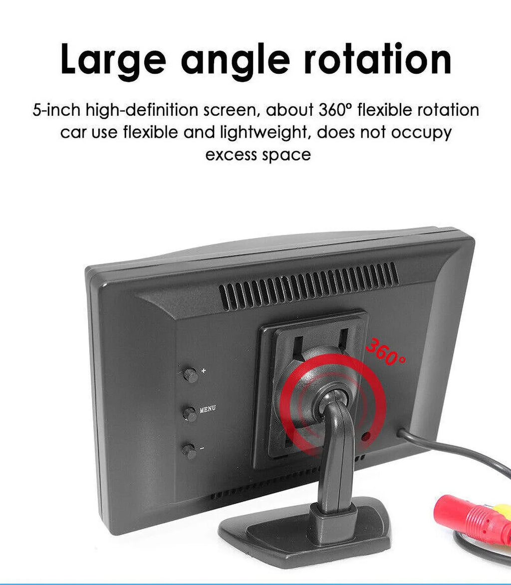 Stylish KingFurt Car Night Vision Backup Camera Kit 5" Wireless Monitor HD Rear View Waterproof