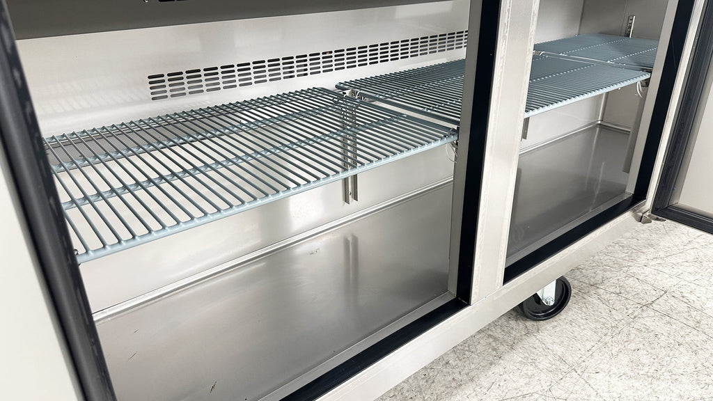 Stylish 72 in. Commercial Undercounter Freezer 19 Cu.Ft. Stainless Steel Three-Door Commercial Freezer Heavy Duty