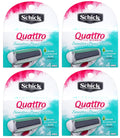Schick Quattro for Women Sensitive Hypo Allergenic Aloe Refill Blade Cartridges, 4 Count (Pack of 4)