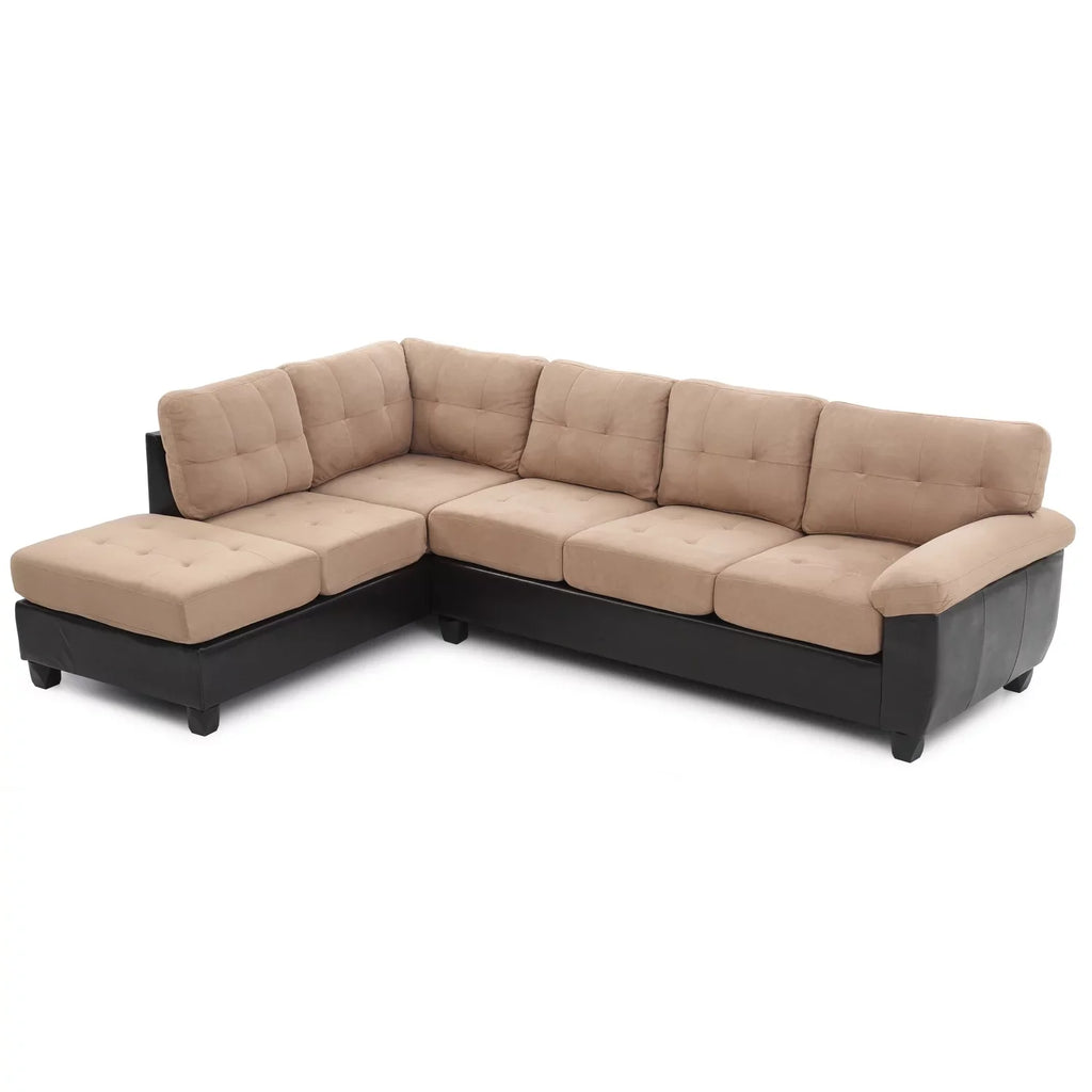 Homestock Retro Renaissance G908B-SC Sectional , Mocha - Exclusive Design