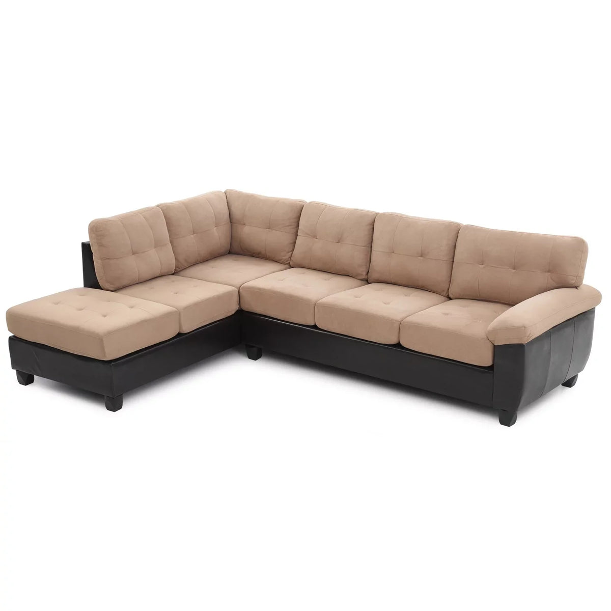 Homestock Retro Renaissance G908B-SC Sectional , Mocha - Exclusive Design
