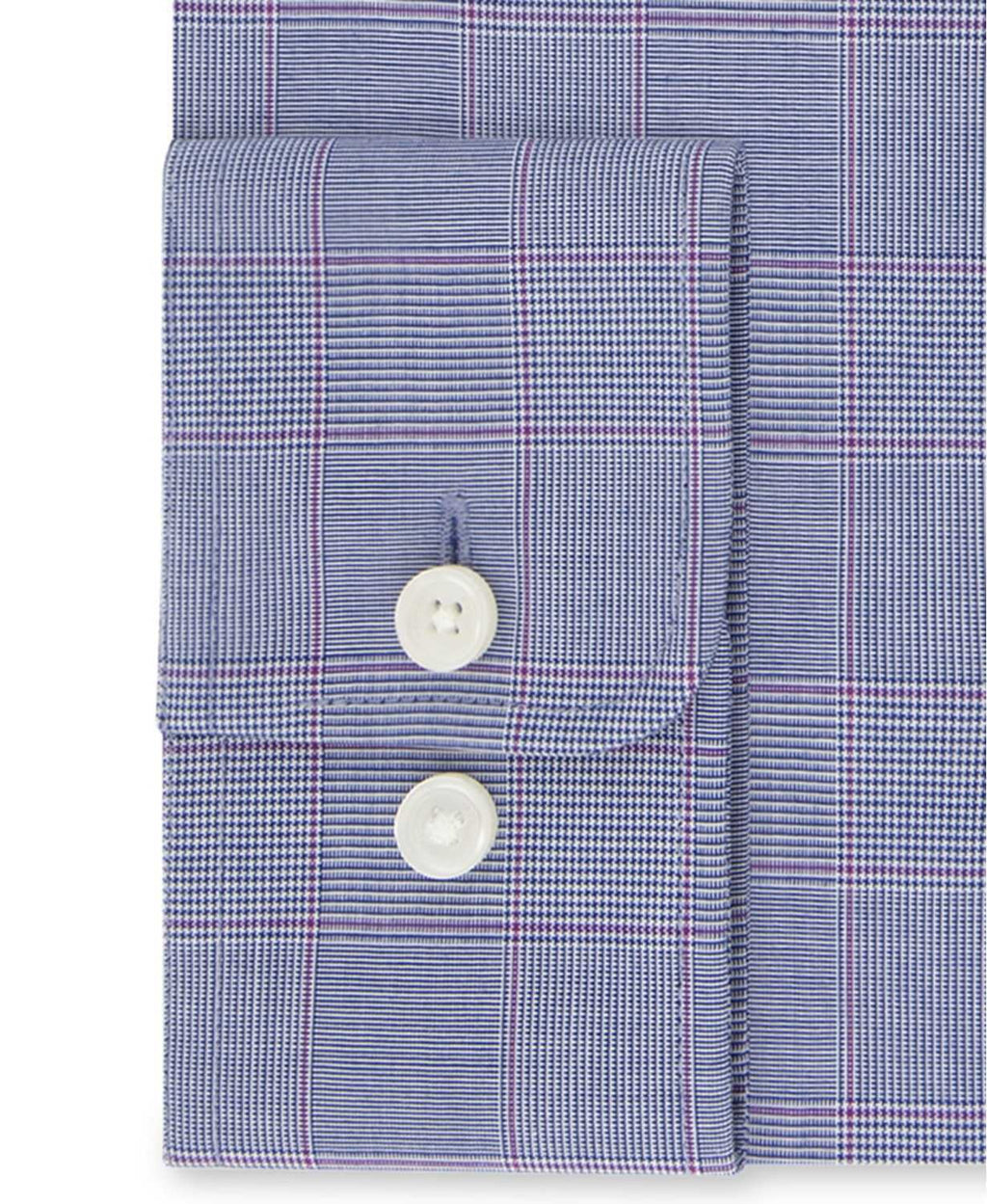 Tommy Hilfiger Menâs Fitted TH Flex Performance Stretch Moisture-Wicking Purple Check Dress Shirt(Purple, 15.5X34-35