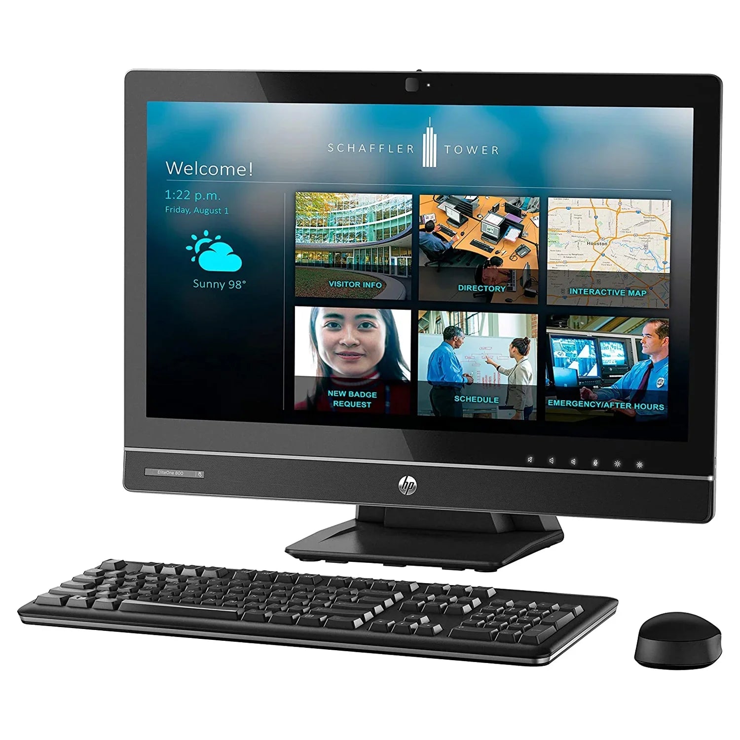 EliteOne 800 G1 All In One Computer, 23" HD Display, I5-4590s 3.7 GHz max CPU, 16GB DDR3 RAM, 512GB SSD, DVD, USB 3.0, WiFi, Displayport, Windows 10 Home