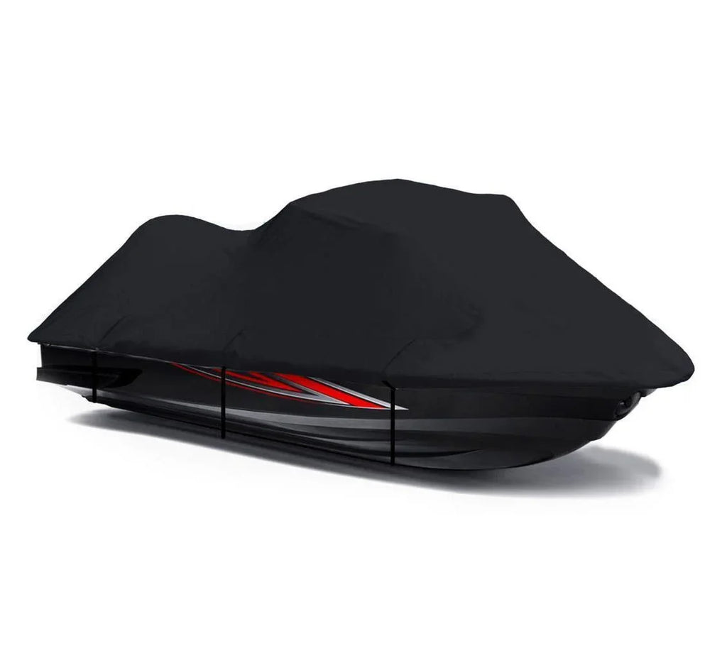 BLACK PWC 600D JET SKI Cover Compatible for Kawasaki ZXi 1100 / JH1100 1996 1997 1998 1999 2000 2001 2002 2003 2 Seater