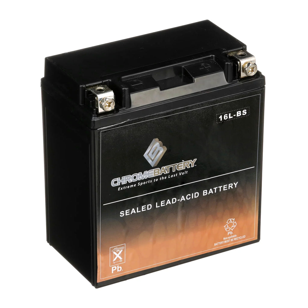 Chrome Battery YTX16L-BS (16L-BS 12 Volt,14 Ah, 230 CCA) Jet Ski Battery for Yamaha Wave Runner 1995