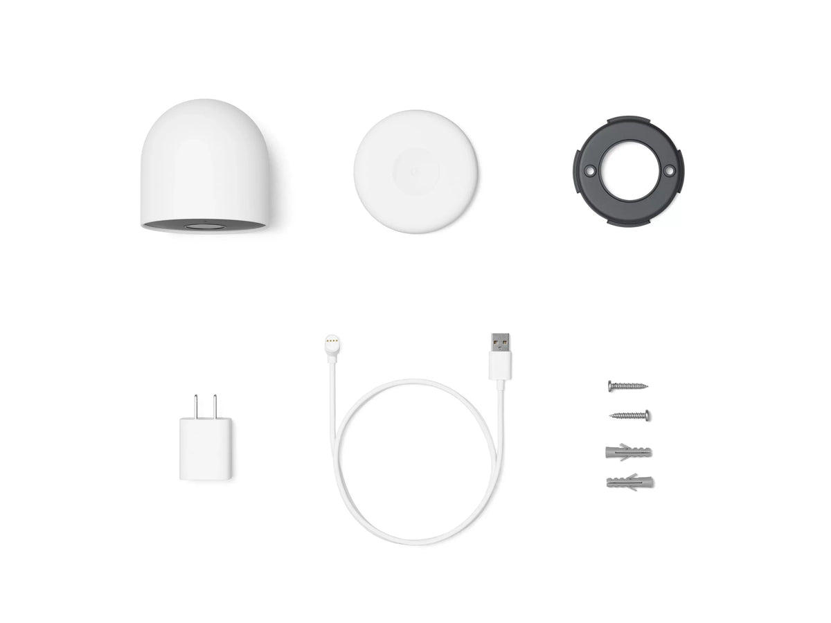 Stylish Nest Camera (outdoor or indoor, battery) 1pk White