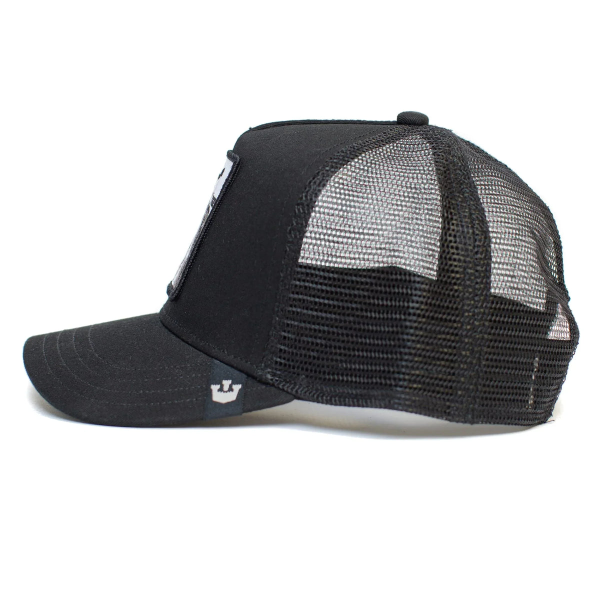 Goorin Bros. The Farm Unisex Original Adjustable Snapback Trucker Hat, Black (White Tiger), One Size