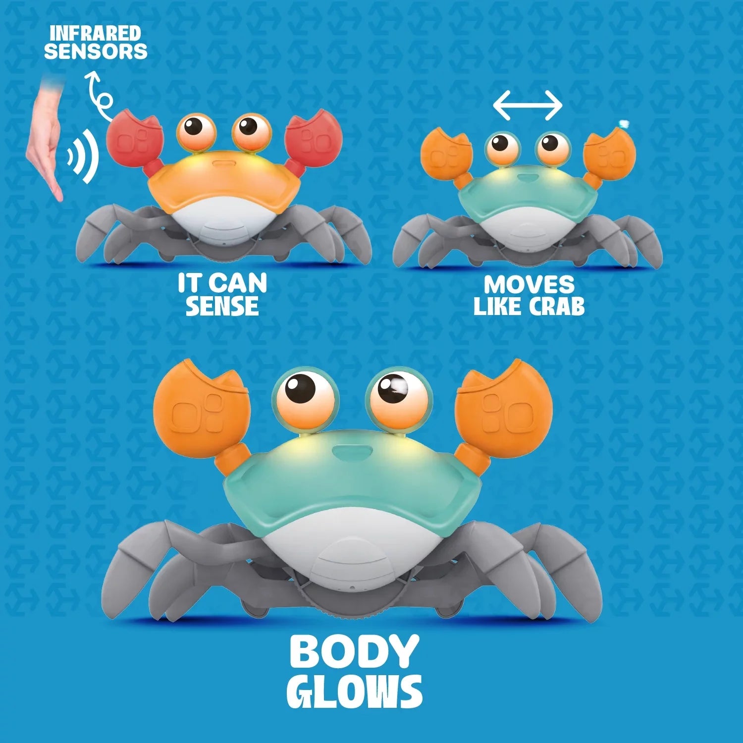 Malai Vivid And Cool Baby Toys Infant Crawling Crab: Tummy Time Toy Gifts For Kids And 36 Months Toddlers For Learning Crawl, Walking & Music Development Interactive Birthday Gift