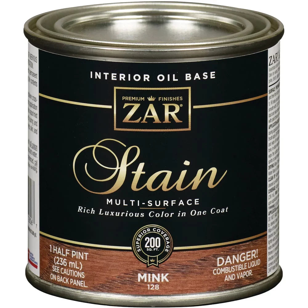 Stylish 1 PK, ZAR Oil-Based Wood Stain, Mink, 1/2 Pt.