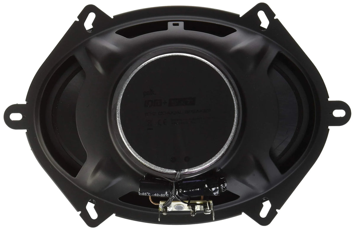 Stylish POLDB572 Polk Audio DB572 DB+ Series 5"x7" Coaxial Speakers with Marine Certification, Black