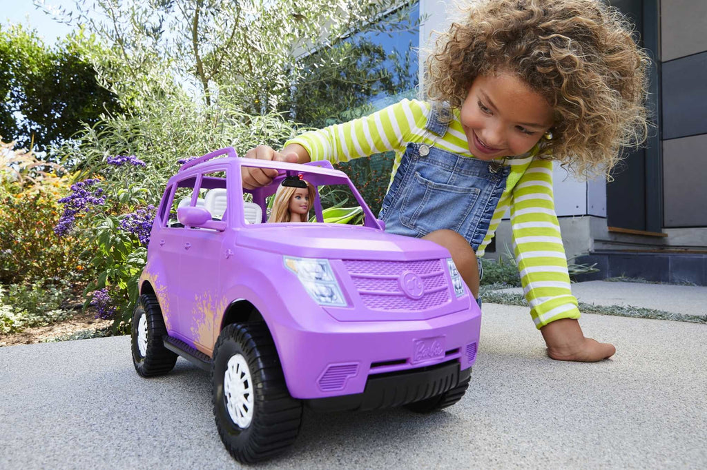 Barbie Sweet Orchard Farm Doll & Vehicle Set with Blonde Doll & Purple 4-Seater Off-Roading Toy Car