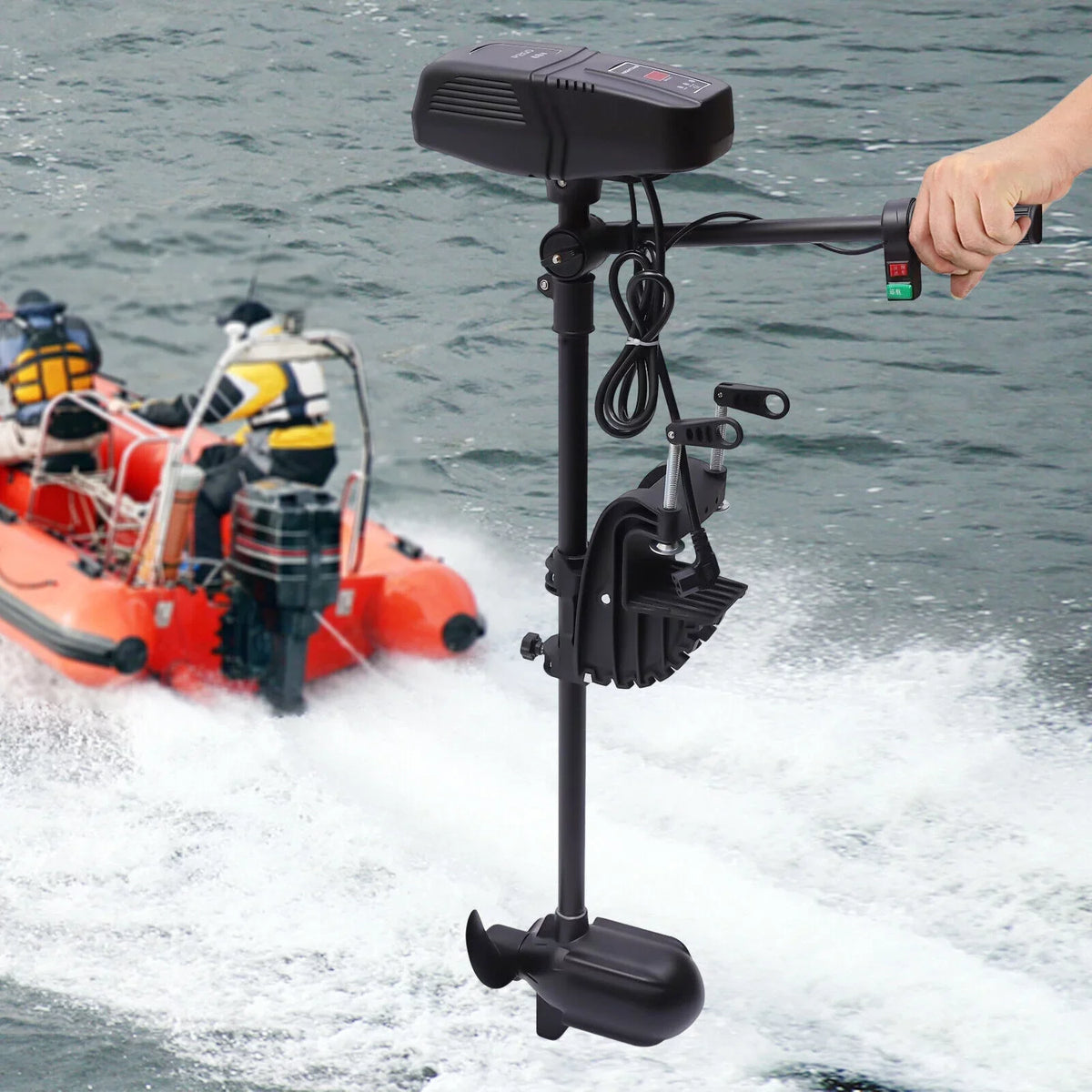 260lbs 48V Heavy Duty Electric Outboard Motor Fishing Boat Engine Trolling Motor - Exclusive Design
