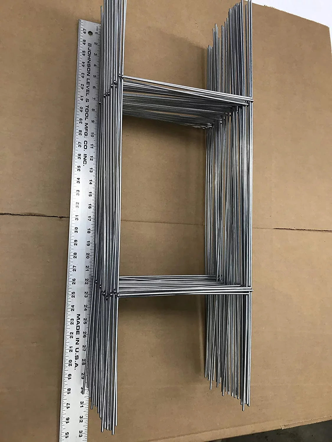 50 Metal Wire Stake 10 x 30 Inch x 9 Gauge Galvanized Wire Double H-Frame Sign Holder, Signs Stake 30'' Tall and 10'' Wide use with 4mm or 5mm Corrugated Signs, Ship Same Day (Pkg50Stake30)
