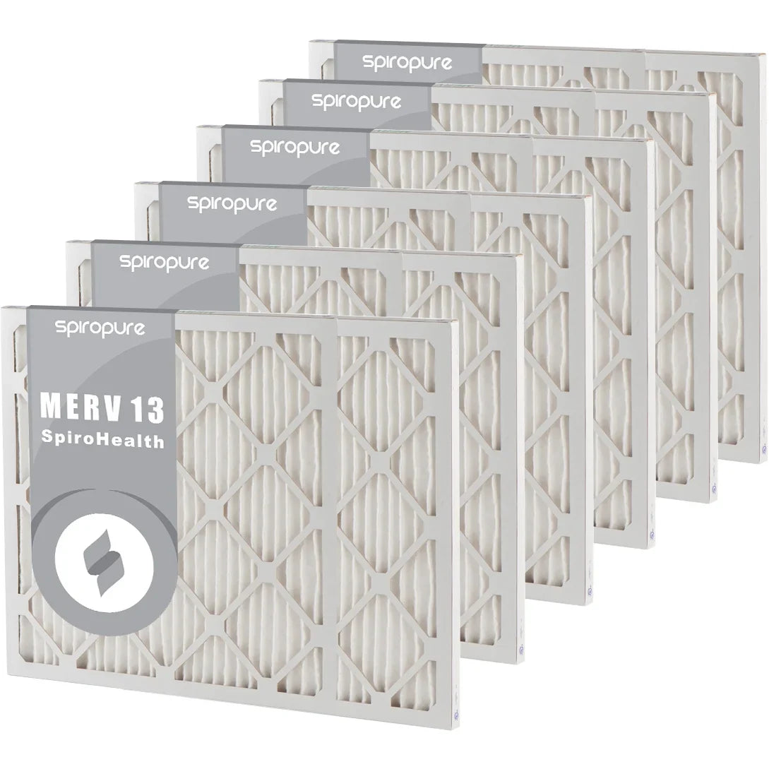 SpiroPure 9.63 x 35.63 x 1 MERV 13 Pleated Filter Air Filters - Made in USA (6 Pack)