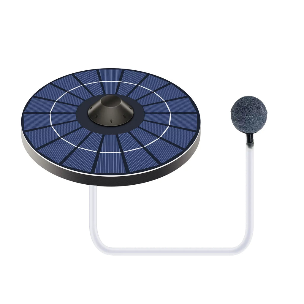 Solar Pond Aerator Pump With Air Hose and Bubble Stone Pond Aerator Fish Tank Oxygenator for Birdbath Fountain Small Pond Circulation - Exclusive Design