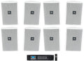 Stylish (8) JBL Control 23-1 White 3" Indoor/Outdoor 70v Commercial Wall Speakers + Amp