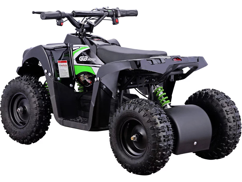 Stylish MotoTec Monster 36V 500W Kids Battery Powered ATV Four Wheeler Green