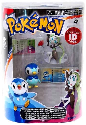 Pokemon Black & White Basic Piplup vs. Meloetta Figure 2-Pack [Aria Forme] - Exclusive Design