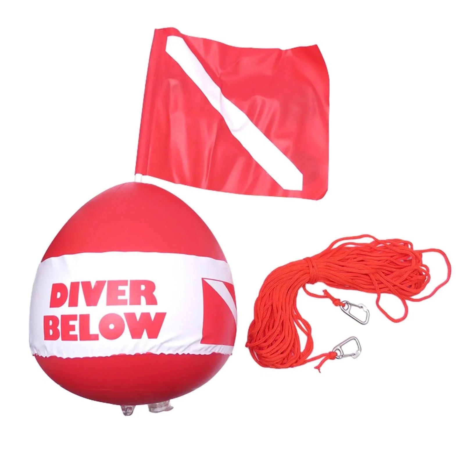 AMLESO Dive Flag Float Buoy Dive Flag High Visibility Float , Inflatable Floater for Surface ing, Underwater Exploration, Fishing