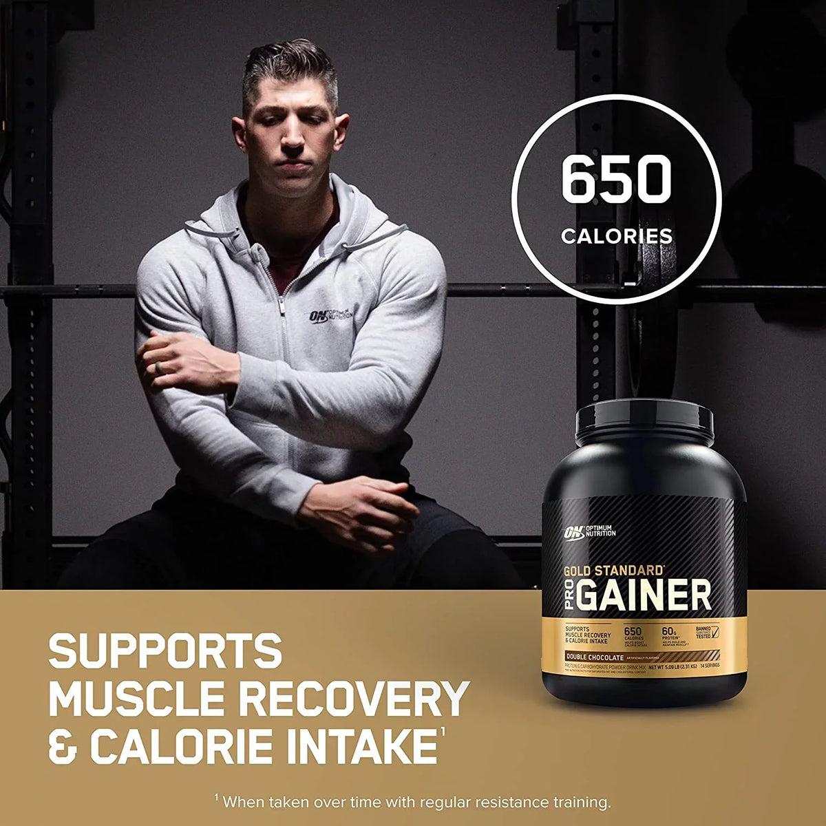 Optimum Nutrition, Gold Standard Pro Gainer Protein Powder, 60 g Protein, Vanilla Custard, 5.09 lb, 14 Servings