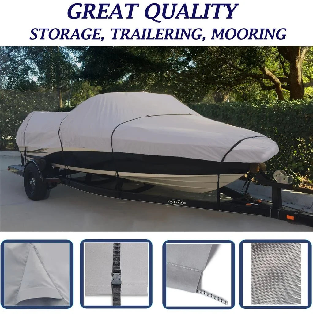 BOAT COVER Compatible for M.F.G THRIFTY GYPSY 16 O/B 1977 STORAGE, TRAVEL, LIFT