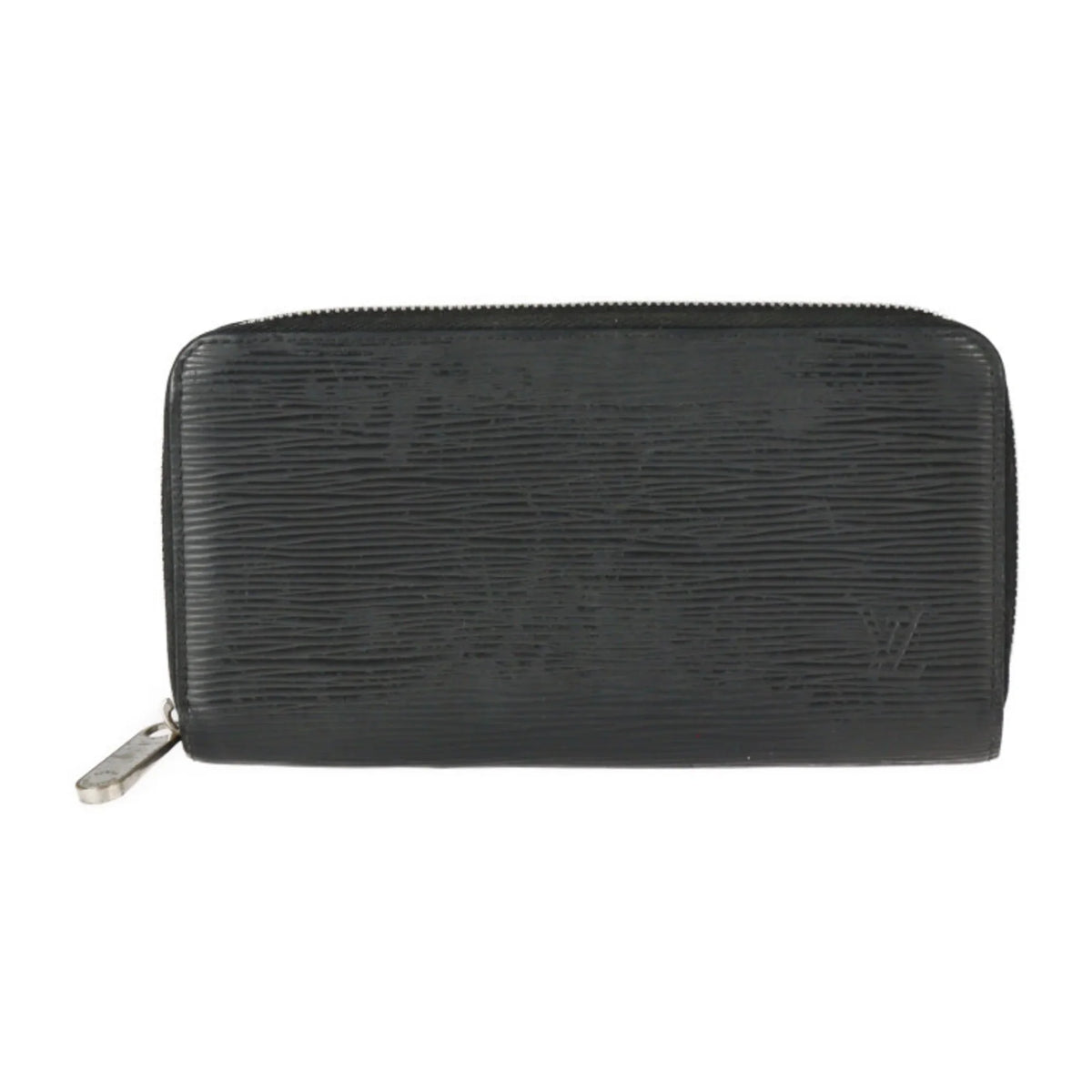 Pre-Owned LOUIS VUITTON Louis Vuitton Zippy Wallet Long M61857 Epi Leather Black Silver Hardware Round Zipper (Good)