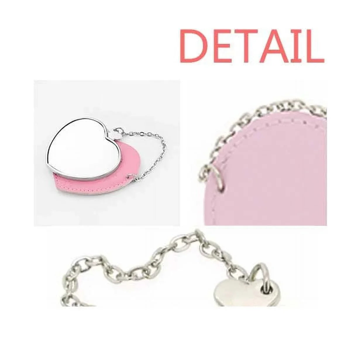 Stylish Famous Poetry Quote My Heart Joy Mirror Travel Purse Makeup Heart Pink