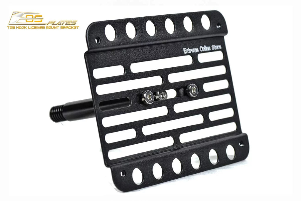 Extreme Online Store Replacement for 2006-2008 Mazda Miata NC | EOS Plate Version 1 Mid Sized Front Bumper Tow Hook License Relocator Mount Bracket Tow-226