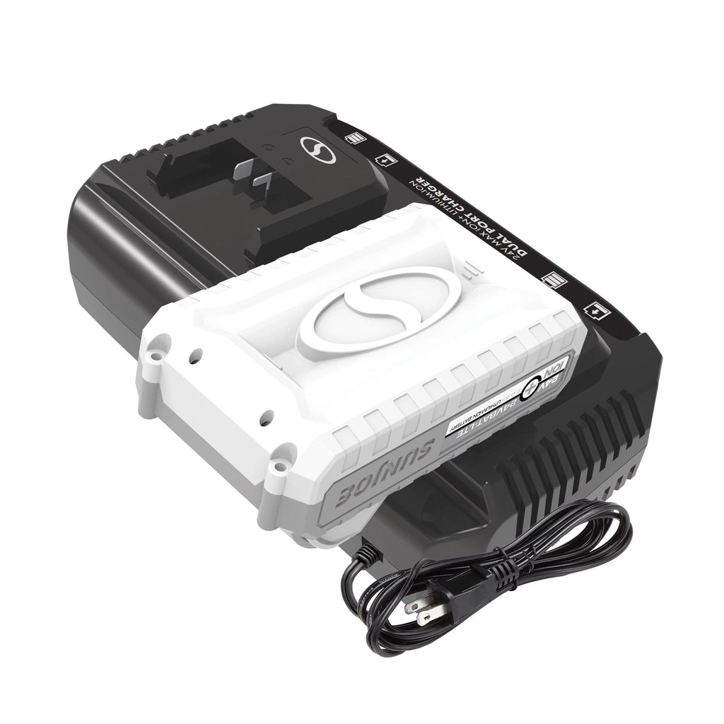 Stylish Snow Joe + Sun Joe Certified Authentic 24V Dual Port Quick Charge Docking Station