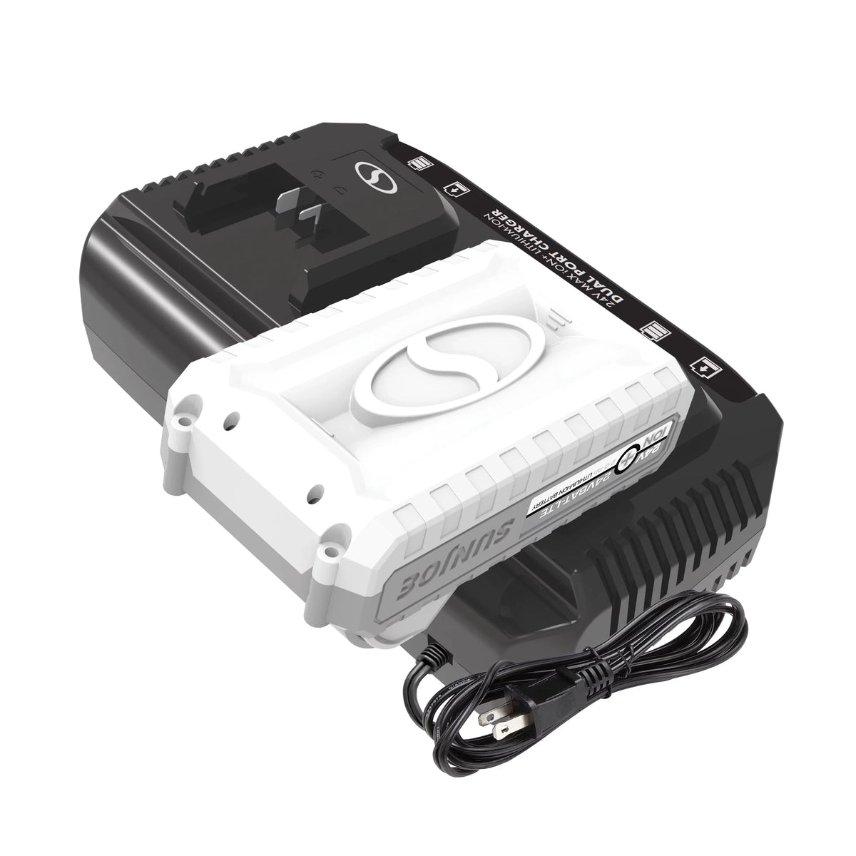 Stylish Snow Joe + Sun Joe Certified Authentic 24V Dual Port Quick Charge Docking Station