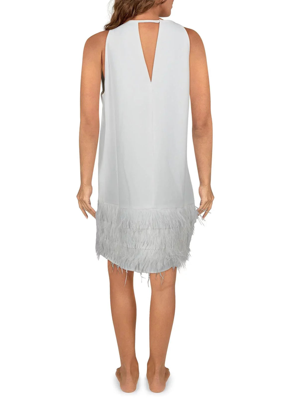 Lauren Ralph Lauren Womens Sleeveless Tunic Dress Swim Cover-Up White XS