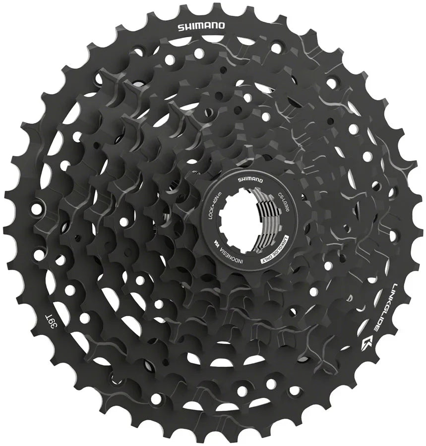 Shimano CUES CS-LG300-10 Cassette - 10-Speed, 11-39t, LINKGLIDE, Black - Exclusive Design