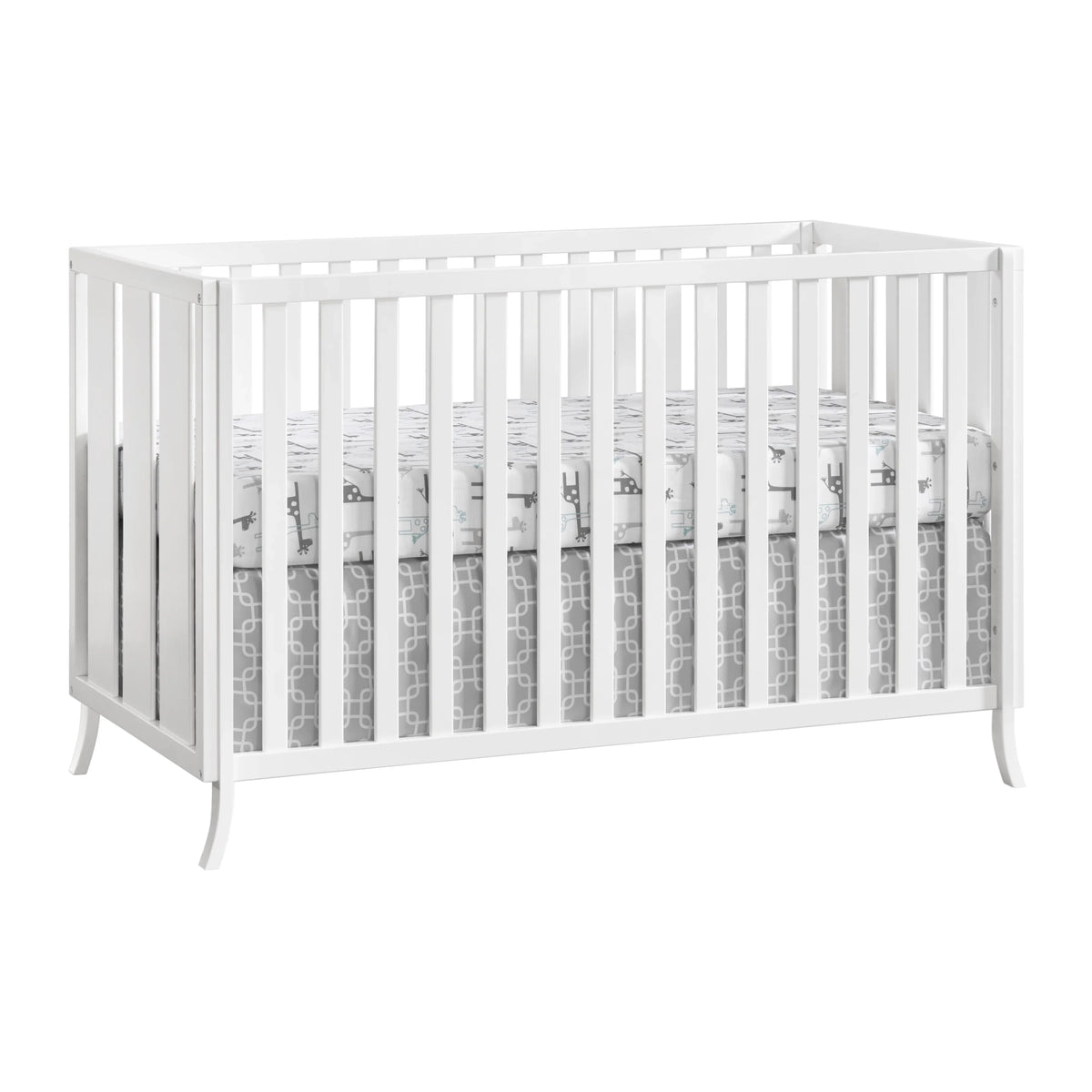 Oxford Baby Arlie 4 in 1 Convertible Island Crib White